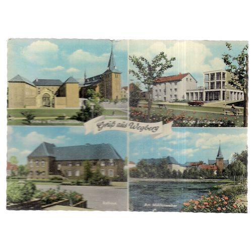 WEGBERG, GERMANY multiview used vintage postcard #