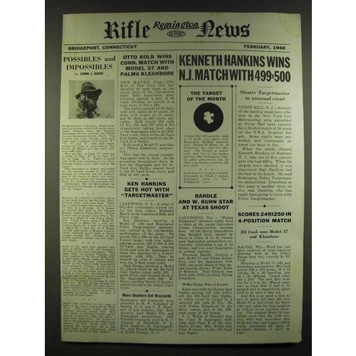 1940 Remington Ammunition Ad - Kenneth Hankins wins N.J. match with 499x500