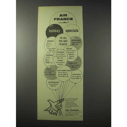 1958 Air France Ad - Holiday Specials