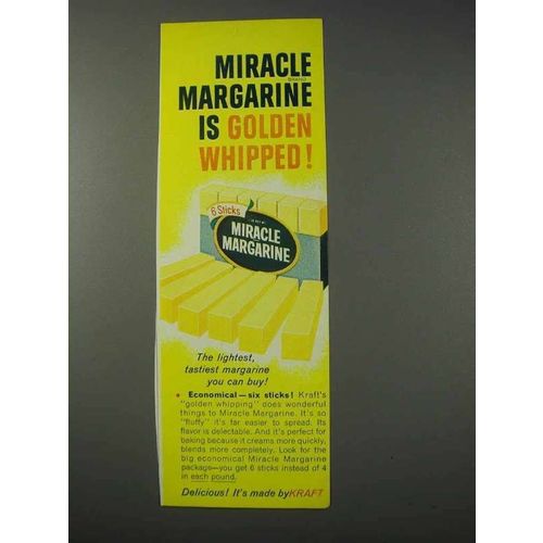 1959 Kraft Miracle Margarine Ad - Golden Whipped