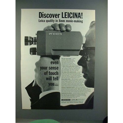 1961 Leica Leicina 8mm Movie Camera Ad - Discover!