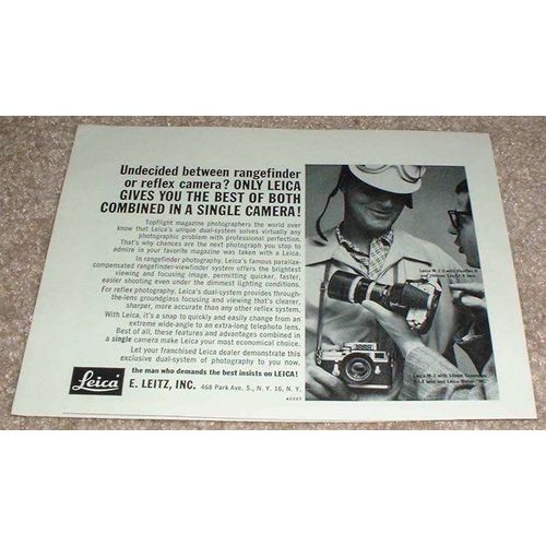 1961 Leica M3 & M2s Camera Ad, Leica Gives the Best!!
