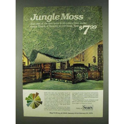 1978 Sears Jungle Moss Carpet Ad