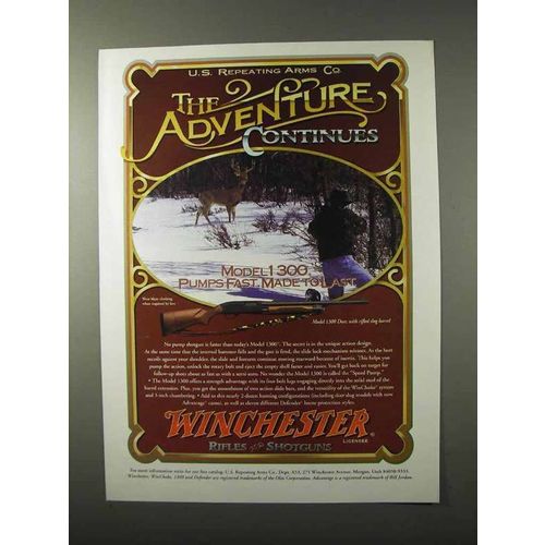 1995 Winchester Model 1300 Shotgun Ad - Adventure