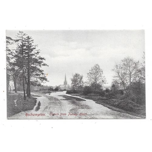 PRINTED POSTCARD OF ROCHAMPTON CHURCH WANDSWORTH LONDON FROM PUTNEY HEATH (3342)