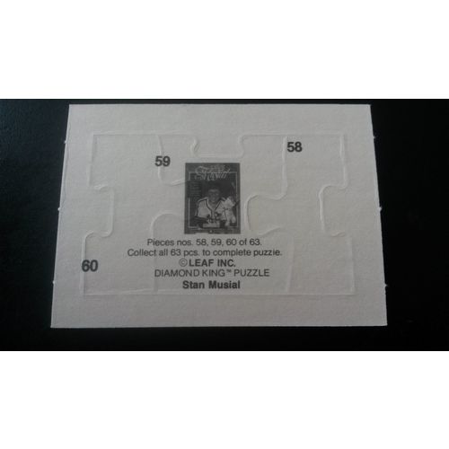 1988 Donruss Puzzle Card # 58, 59, 60 Mint (9) Stan Musial St Louis Cardinals
