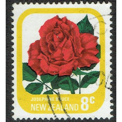New Zealand 1975 Garden Roses 8c Multicoloured SG1093a FU