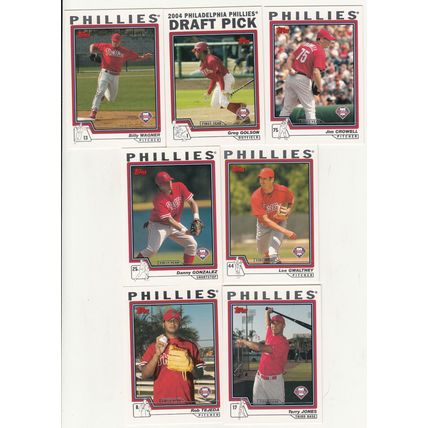 2004 Topps baseball Philadelphia Phillies Traded team set - 7 cards