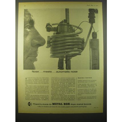 1965 Metal Box Advertisement - Nose Meets Automatic nose