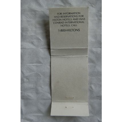 Matchbook Cover Hilton ref.2