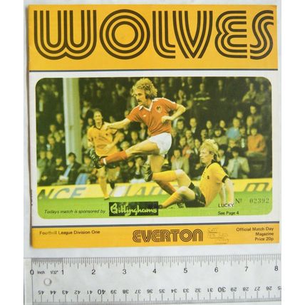 1979 programme Wolverhampton Wanderers v. Everton