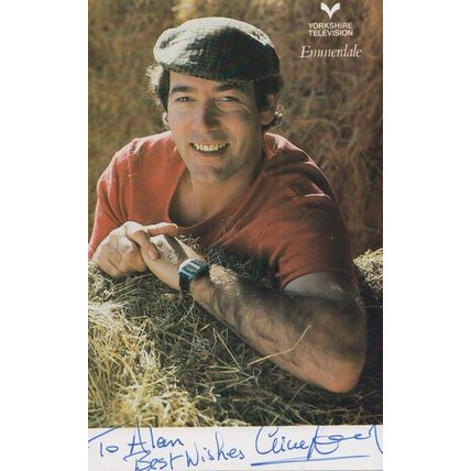 Clive Hornby Jack Sugden Emmerdale Farm Vintage Hand Signed Cast Card Photo