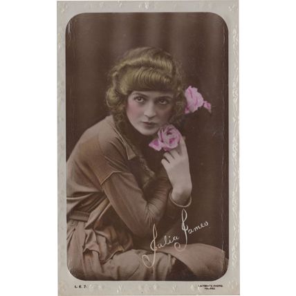 Julia James Music Hall Actress Real Photo Postcard