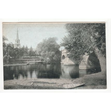 Bridge and St Peter's Church Wallingford Postcard Oxfordshire Taunt