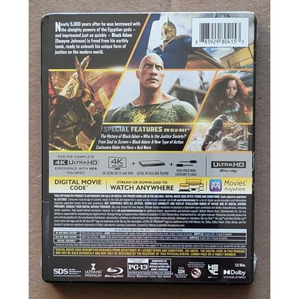 Black Adam Best Buy Limited Edition Collectible Steelbook 4K Ultra HD Movie