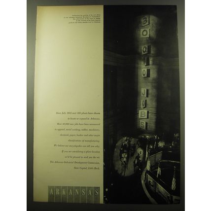 1959 Arkansas Industrial Development Commission Advertisement
