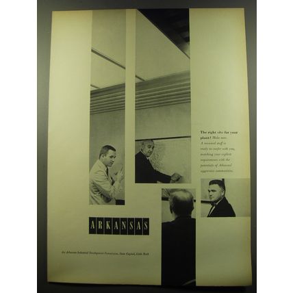 1959 Arkansas Industrial Development Commission Ad - The right site