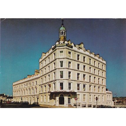 Continental Hotel Plymouth Devon Postcard posted 1975 creased