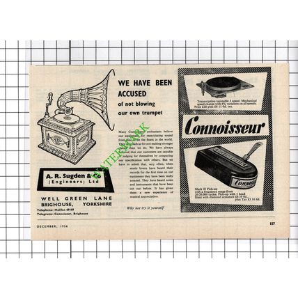 A R Sugden & Co (Engineers) Ltd Brighouse Yorkshire Advert - 1956 Cutting