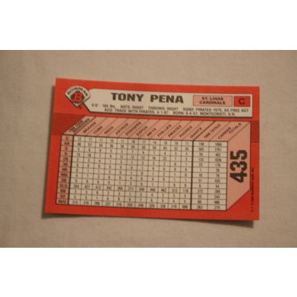 Tony Pena 1989 Bowman TIFFANY NO. 435