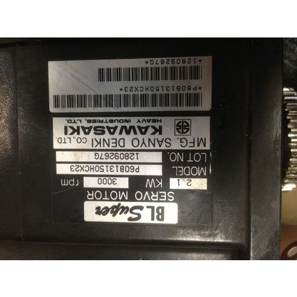 SANYO DENKI P60B13150HCX23 SERVO MOTOR, 2.1 KW, 3000 RPM (Connect damaged),TG