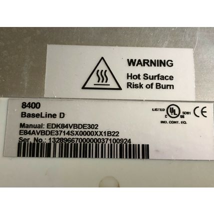 LENSE E84AVBDE3714SX0 SERVO AMPLIFER/INVERTER,13289667,DRIVE 400vAC 3P 1.3A,Bv
