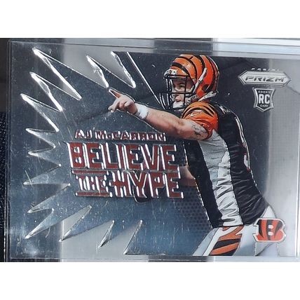 2014 Panini Prizm AJ MCCARRON (Bengals) Believe The Hype Rookie Card #BH6