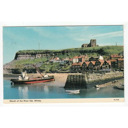 Mouth of the River Esk Whitby Postcard Yorkshire 0735