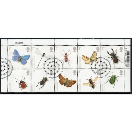 Sg2831 - Sg2840 action for species 1st day issue very fine used BLOCK SET (RA)