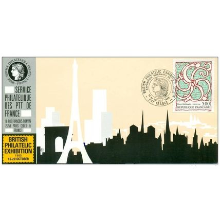 019 Carte officielle Exhibition British philatelic 1985 France Alechinsky