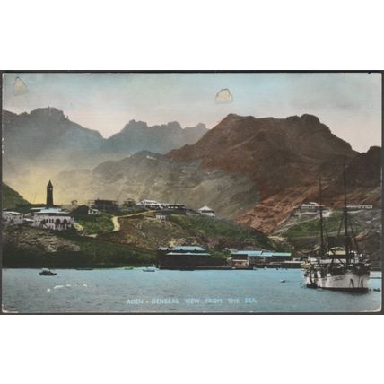 General View from the Sea, Aden, 1964 - Bondfix Postcard