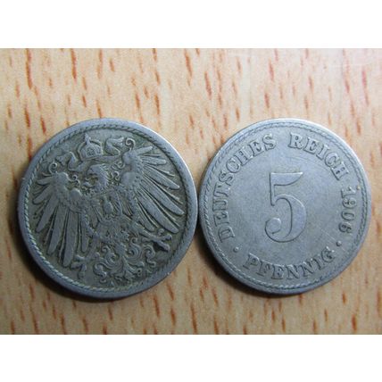 1906a 5 Pfennig Germany Empire Coin