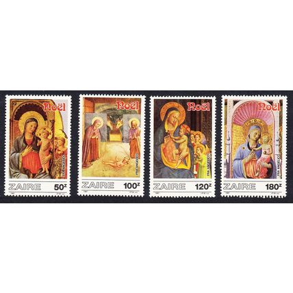 Zaire Christmas Paintings by Fr Angelico 4v 1984 MNH SG#1279-1282