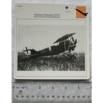 Siemens - Schuckert D IV - Germany - Fighter - Collectors Club Card