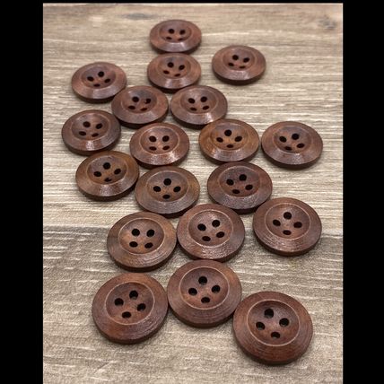 20mm Brown Wooden Buttons 4 Hole Cardigan Sewing Knitting Jacket Coat Crafts Diy