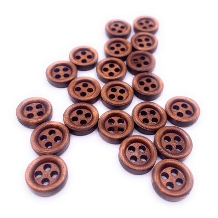 11.5mm Brown Wooden Buttons Great For Baby Knitting Cardigans Doll Clothing