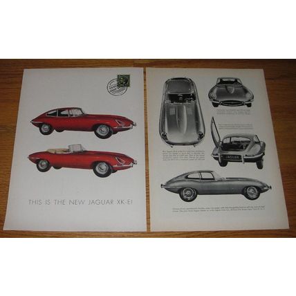 1961 Jaguar XK-E Car Advertisement - This is the new Jaguar XK-E