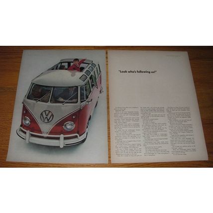 1961 Volkswagen Bus Advertisement - Look who's following us!