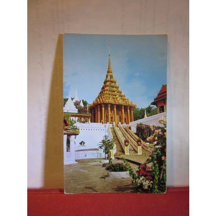 MANDAPA OR TEMPLE AT PHRABAT, SARABURI, THAILAND unused postcard =