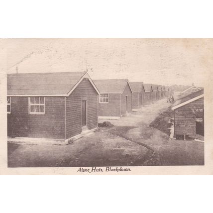 EC6 BLACKDOWN, CAMBERLEY - AISNE HUTS. PRINTED POSTCARD