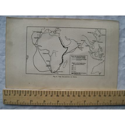 1937 map The Sea-route to India
