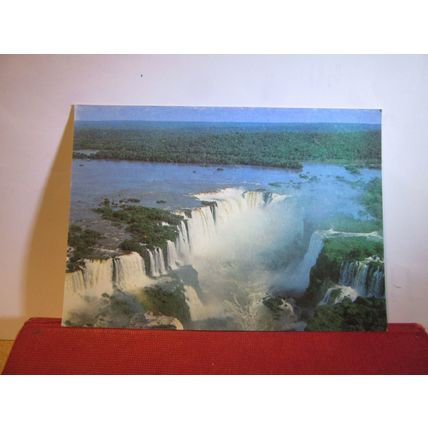 IGUASSU FALLS, BRAZIL used vintage postcard =