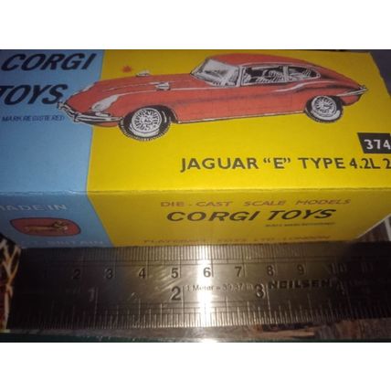 Corgi - No374 Jaguar E-Type - Replica / Copy Box only