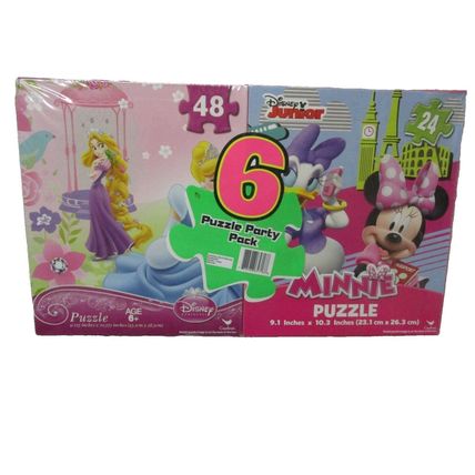 Disney Princess, Minnie, & Dory Puzzles - 6 Puzzle Party Pack (48 pc. & 24 pc. m