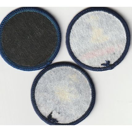 Scout Badges - 3 x Beaver Sponsored - 2000's - White/Black Backs (BY186)