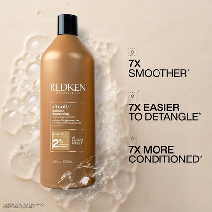 Redken All Soft Shampoo for Dry Hair - Provides Intense Softness and Shine, with