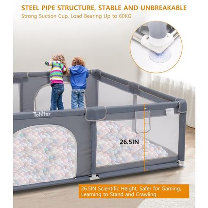 Baby Playpen with Mat, Large Baby Play Yard for Toddler, Bpa-Free, Non-Toxic, Sa