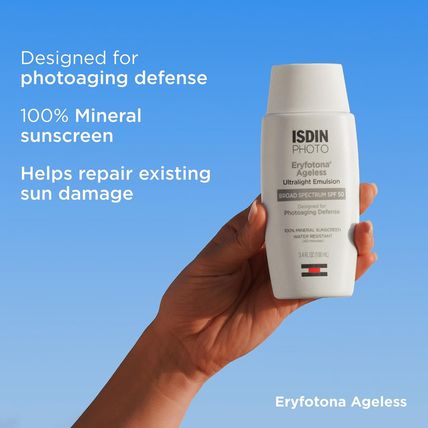 ISDIN Eryfotona Ageless Sunscreen Zinc Oxide and 100% Mineral Tinted Sunscreen S