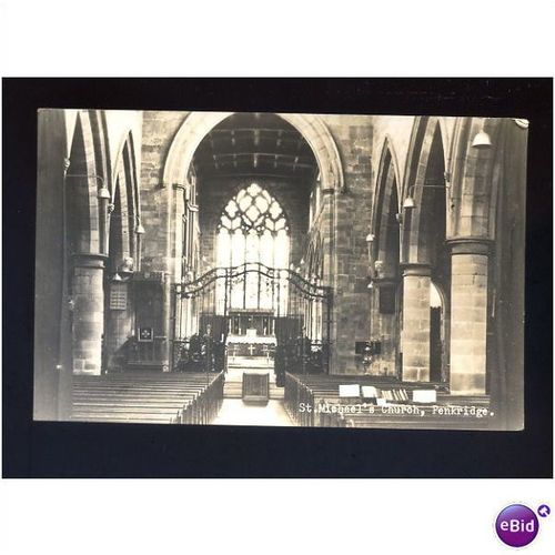 Staffordshire PENKRIDGE St Michael's Church Interior Postcard