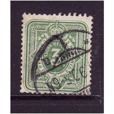 GERMANY 1880 SG39a 3pf GREEN ( PFENNIG ) FINE USED #2